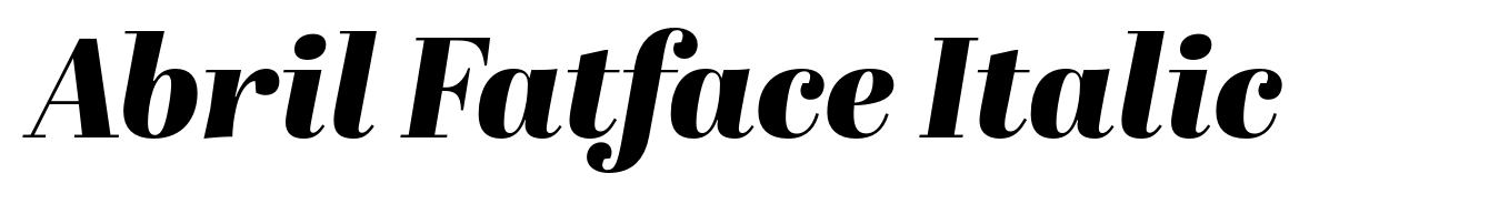 Abril Fatface Italic